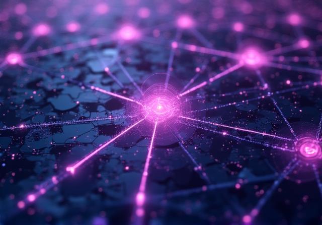 Interactive flowchart representing supply chain nodes and predictive paths