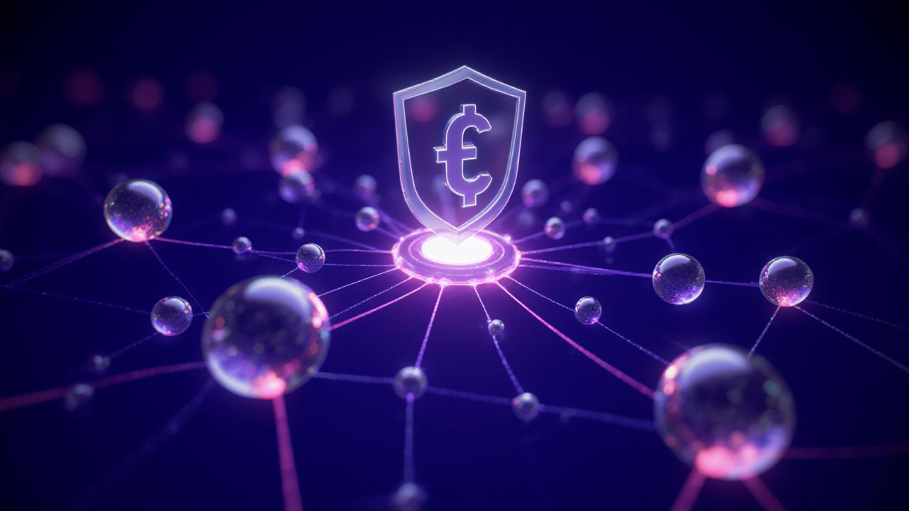 Abstract visualization of interconnected financial nodes representing risk distribution