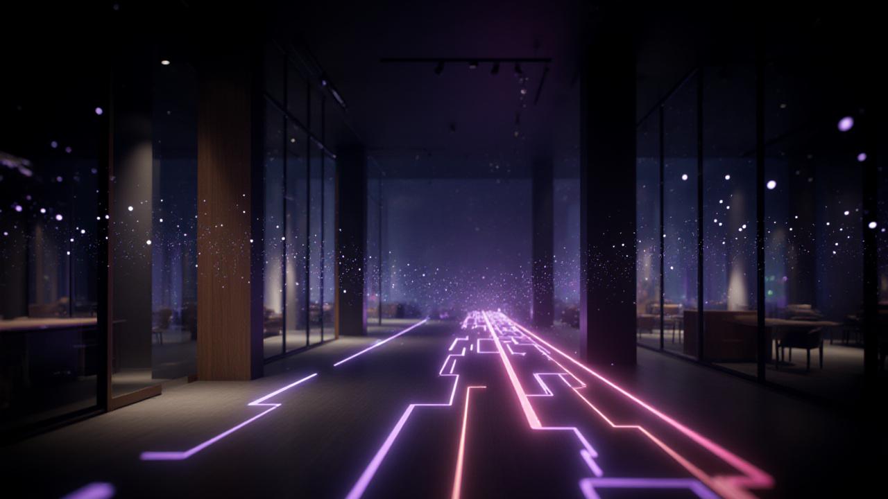 Visualization of customer flow and retail heatmaps showing predictive foot traffic patterns
